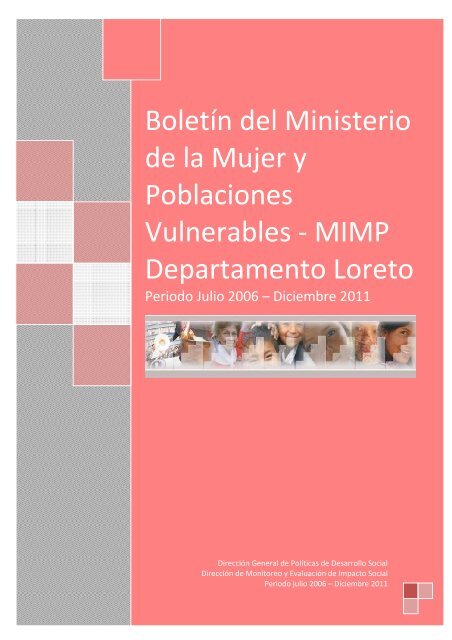 Boletín Loreto - Ministerio de la Mujer y Poblaciones Vulnerables