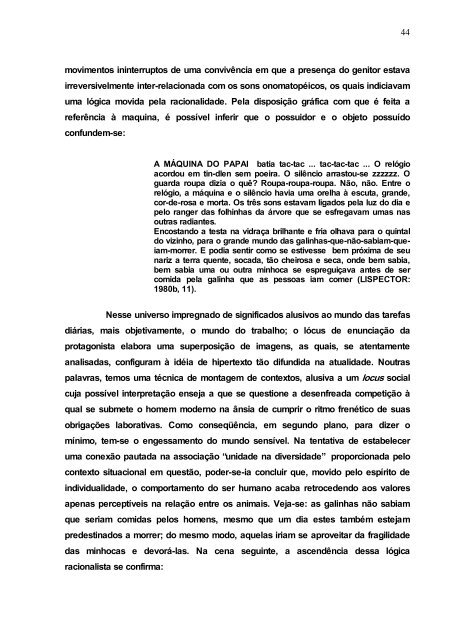 a consciência em crise na narrativa de clarice lispector