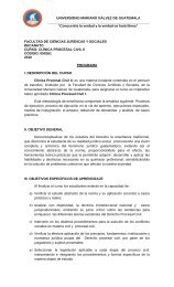 Clínica Procesal Civil II - Universidad Mariano Gálvez