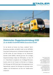 Elektrischer Doppelstocktriebzug KISS für die Benex ... - Stadler