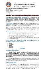 Clínica Procesal Penal I - Universidad Mariano Gálvez