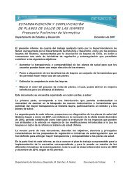 ESTANDARIZACIÓN Y SIMPLIFICACIÓN DE PLANES DE SALUD ...