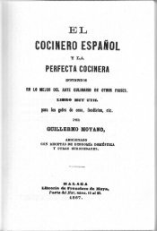 El cocinero español y la perfecta cocinera, año ... - Allandalus.com