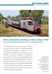 Rame automotrice électrique à deux niveaux KISS pour la ... - Stadler