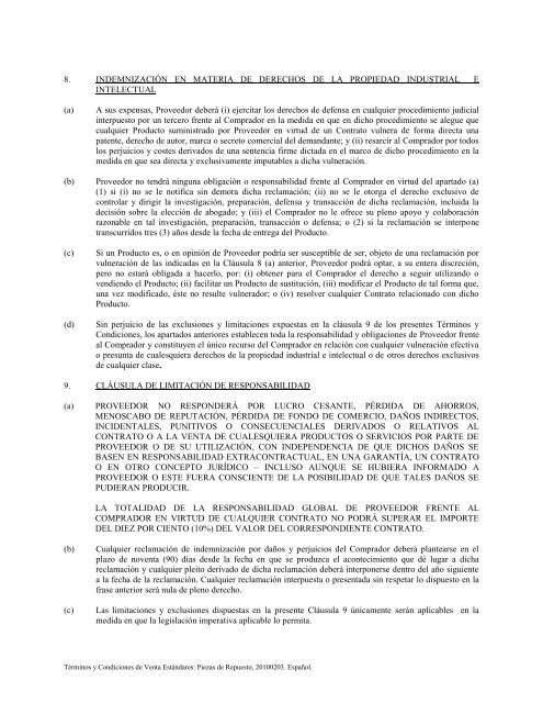 términos y condiciones generales de venta de philips consumer ...