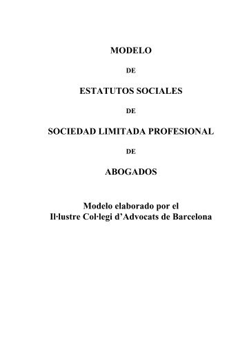MODELO ESTATUTOS SOCIALES SOCIEDAD LIMITADA ... - ICAB