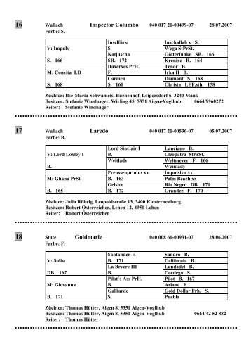 Inspector Columbo Laredo Goldmarie - Pferdezucht-Austria