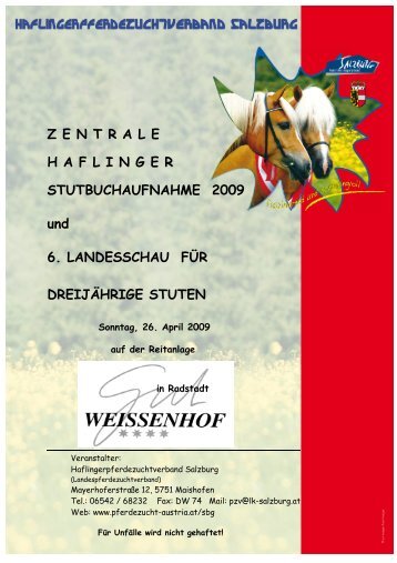 Katalog Stutbuchaufnahme 09 - Pferdezucht-Austria