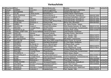 Download: Verkaufsliste der Teilnehmer.pdf - Pferdezucht-Austria