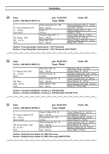 Katalog Stutfohlen.pdf - Pferdezucht-Austria