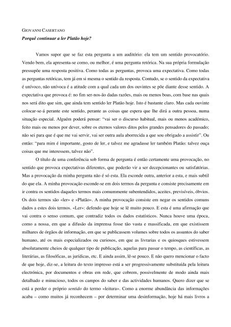 Texto integral da conferência (pdf) - Apresentação