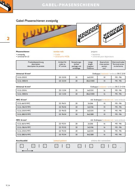 GABEL-PHASENSCHIENEN - Pollmann Elektrotechnik