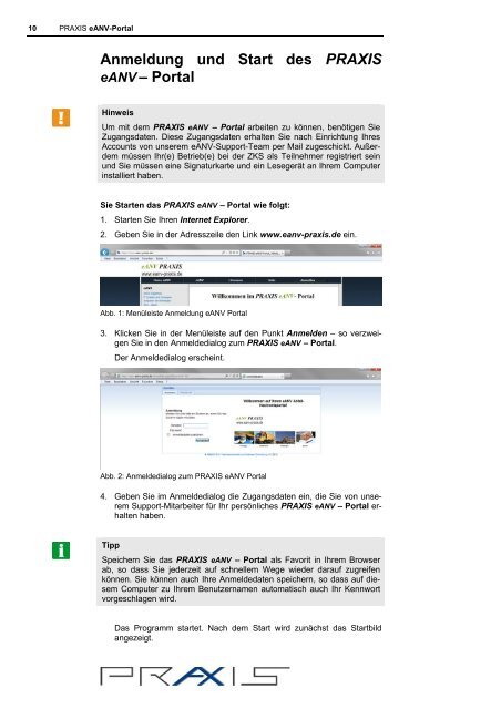Benutzerhandbuch eANV-Portal (2MB) - Praxis EDV