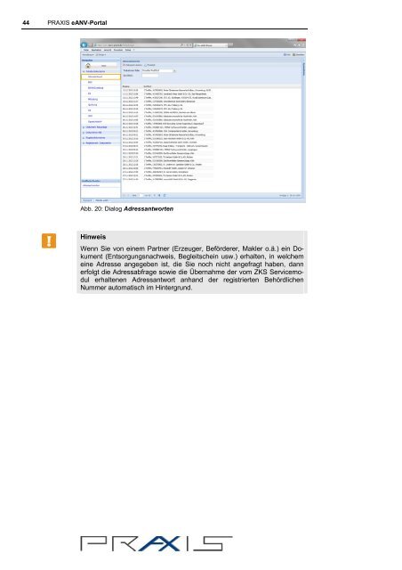 Benutzerhandbuch eANV-Portal (2MB) - Praxis EDV