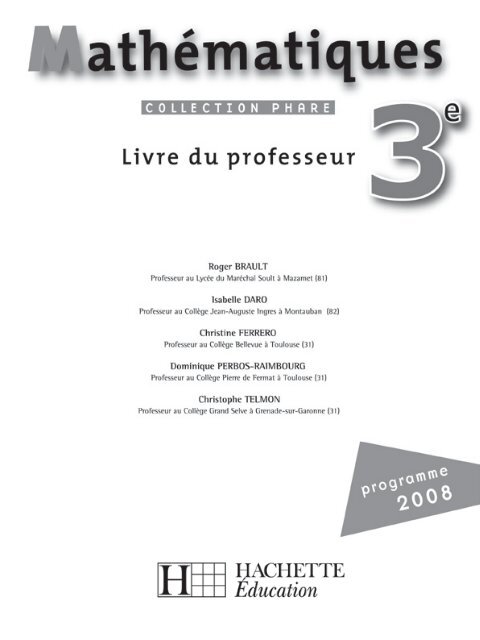 Corection Du Livre De Math