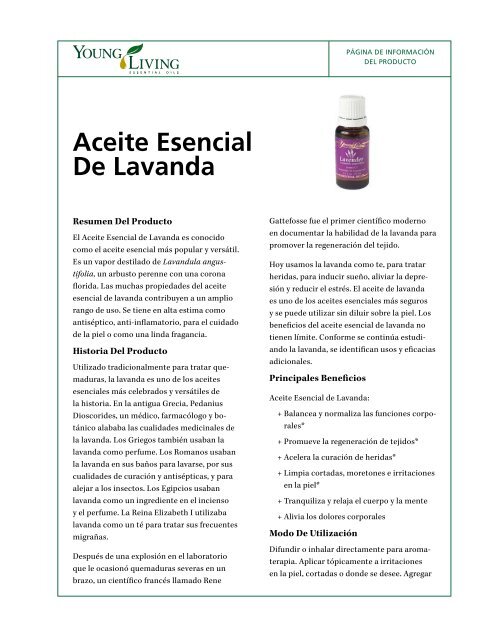 Aceite Esencial De Lavanda - Young Living Essential Oils