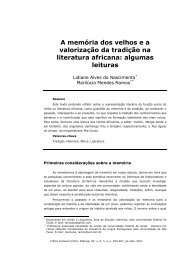 A memória dos velhos ea valorização da tradição na literatura africana