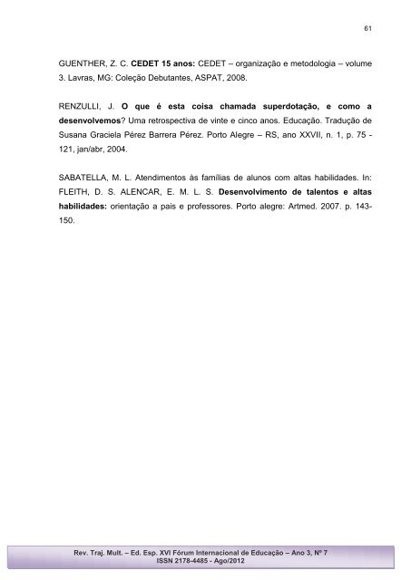 Educação para alunos com altas habilidades/superdotação ... - Facos