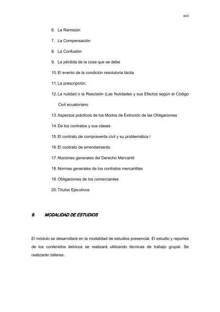 Régimen Jurídico del Derecho Particular y las Obligaciones en el ...