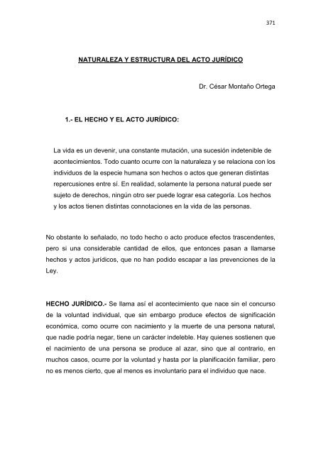 Régimen Jurídico del Derecho Particular y las Obligaciones en el ...