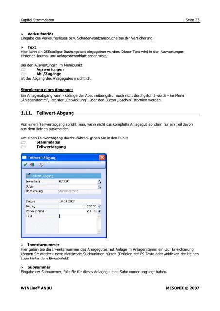 Handbuch WinLine - Anlagenbuchhaltung (2MB) - Praxis EDV