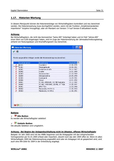 Handbuch WinLine - Anlagenbuchhaltung (2MB) - Praxis EDV