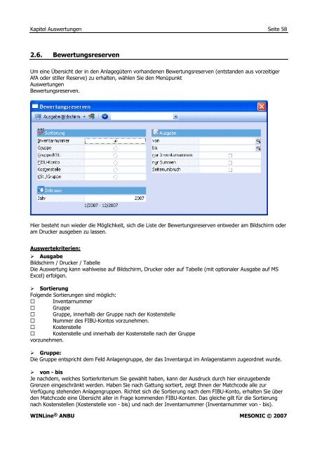 Handbuch WinLine - Anlagenbuchhaltung (2MB) - Praxis EDV