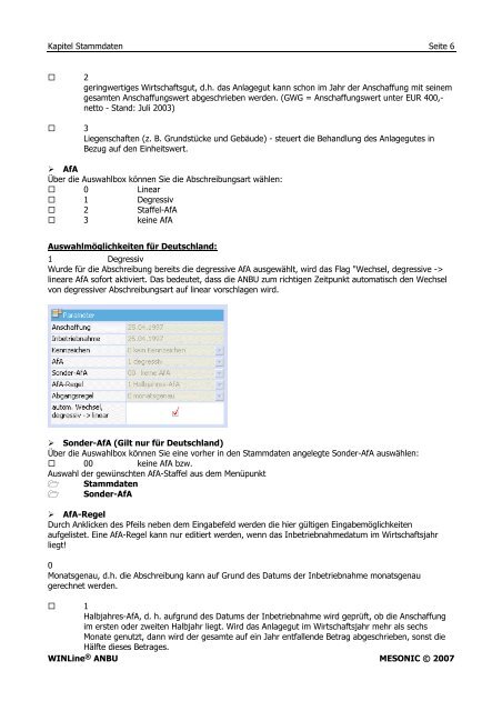 Handbuch WinLine - Anlagenbuchhaltung (2MB) - Praxis EDV