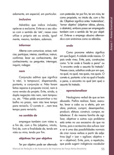 Manual de RedaÇÃO e de assessORia de iMpRensa da FORÇa ...