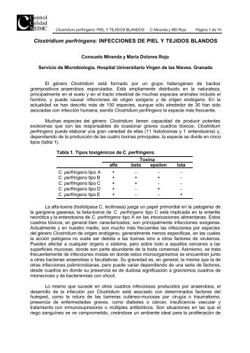 Clostridium perfringens - Sociedad Española de Enfermedades ...