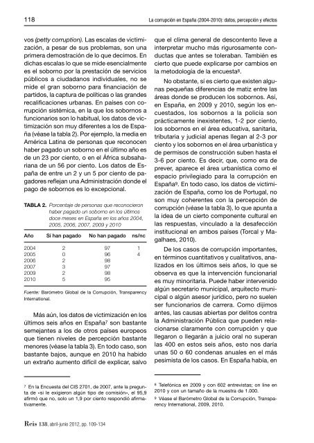 La corrupción en España (2004-2010): datos, percepción y efectos