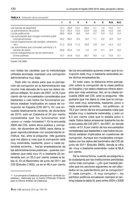 La corrupción en España (2004-2010): datos, percepción y efectos