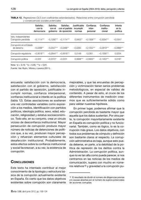 La corrupción en España (2004-2010): datos, percepción y efectos