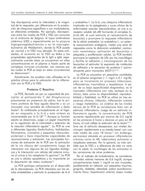 Evaluación de la inflamación en el laboratorio - Revista Colombiana ...