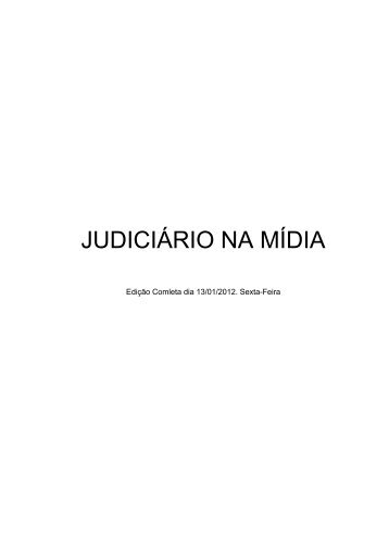 JUDICIÁRIO NA MÍDIA - O Globo