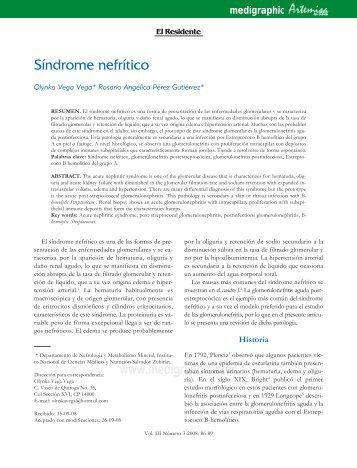 Síndrome nefrítico - edigraphic.com