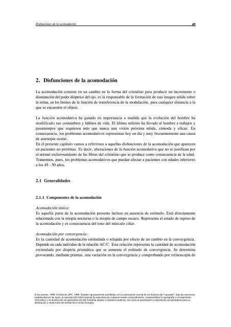 2. Disfunciones de la acomodación