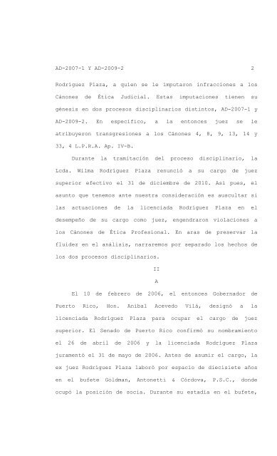 Per Curiam - Rama Judicial de Puerto Rico