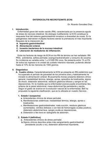 ENTEROCOLITIS NECROTIZANTE (ECN) Dr. Ricardo González ...