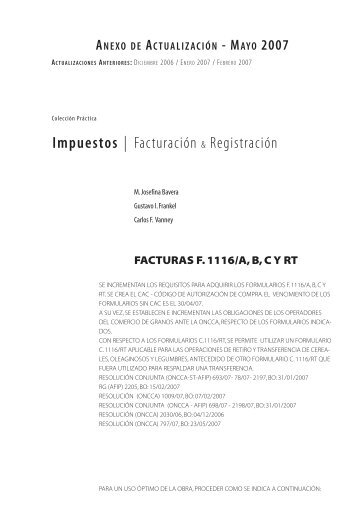 Impuestos | Facturación & Registración - Errepar