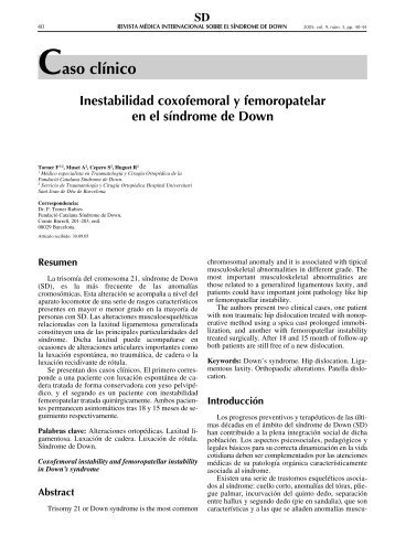Descargar artículo (PDF) - Fundació Catalana Síndrome de Down