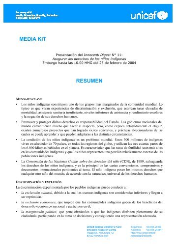 MEDIA KIT RESUMEN - Innocenti Research Centre