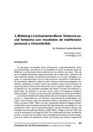 3. Mobbing o Linchamiento Moral: Violencia so - Confederación de ...