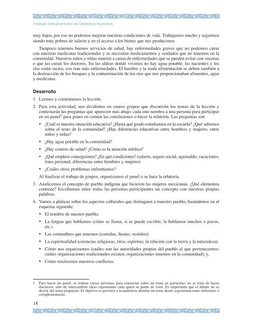 Manual sobre derechos humanos de las mujeres indígenas