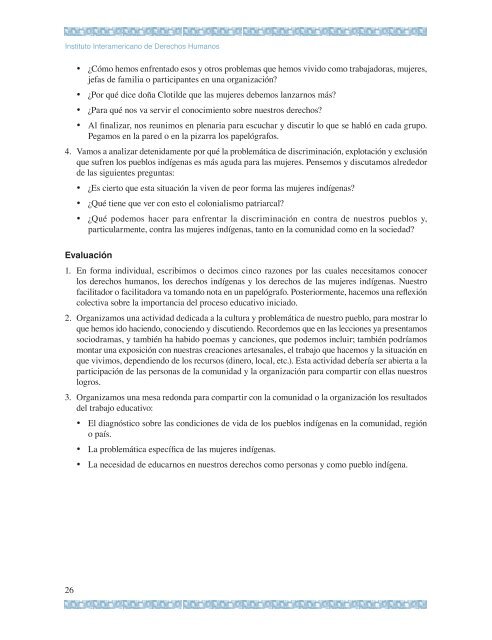 Manual sobre derechos humanos de las mujeres indígenas