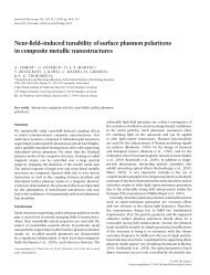 Near-field–induced tunability of surface plasmon polaritons in ...