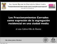 Los Fraccionamientos Cerrados como expresión de la segregación ...