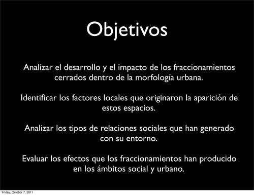 Los Fraccionamientos Cerrados como expresión de la segregación ...