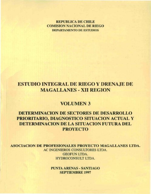 estudio integral de riego y drenaje de magallanes - xii region ...