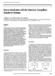 Severe Intoxication with the Veterinary Tranquilizer Xylazine in ...